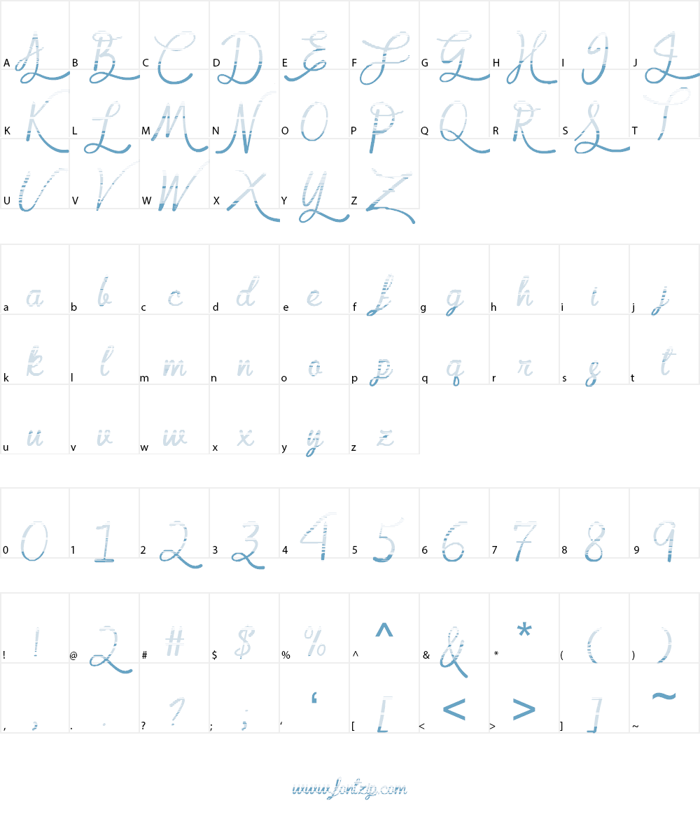 Mf Gradient Goddess Font Character